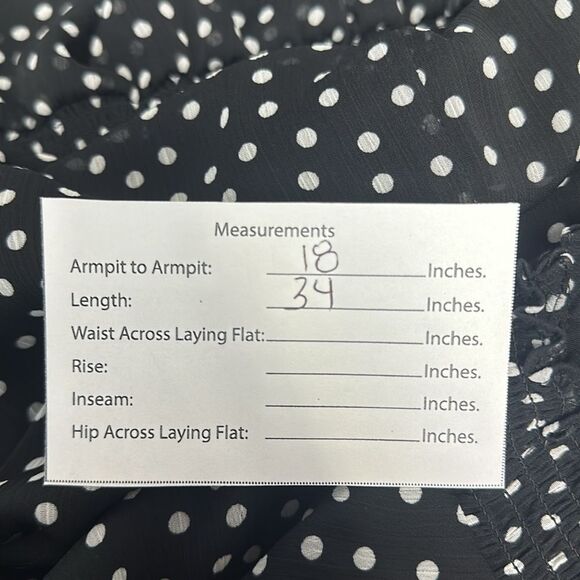 Express Women's Polka Dot Smocked-Waist Flutter-Sleeve Midi Dress Sz Small - Picture 8 of 12